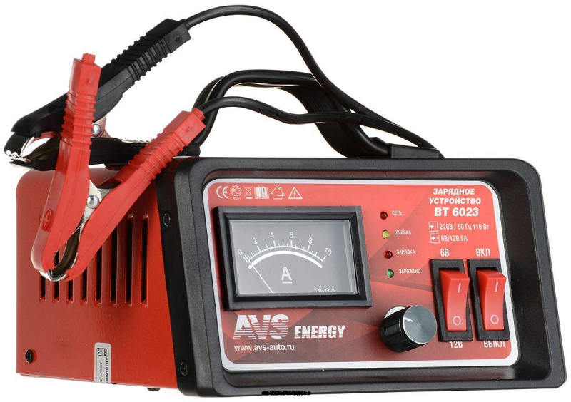 Зарядное устройство для автомобильного аккумулятора AVS Energy BT-6023 (5A) 