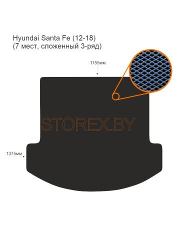 Hyundai Santa Fe (12-18) Багажник (7 мест, сложенный 3-ряд) copy
