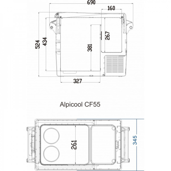 Автохолодильник Alpicool CF55 (12/24) Автохолодильник Alpicool CF55 (12/24)