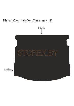 Nissan Qashqai (06-13) Багажник (вариант 1) copy