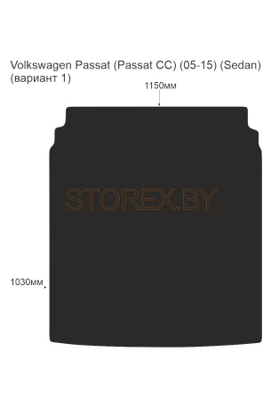 Volkswagen Passat (Passat CC) (05-15) (Sedan) Багажник (вариант 1) copy