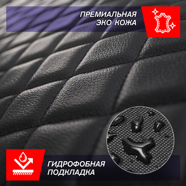 Органайзер автомобильный из экокожи размер М 50x30x30